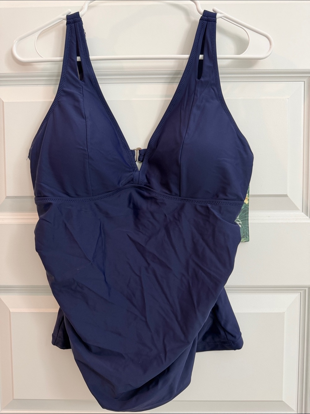 Blooming Jelly Classic Navy Women's Tankini Swim Top